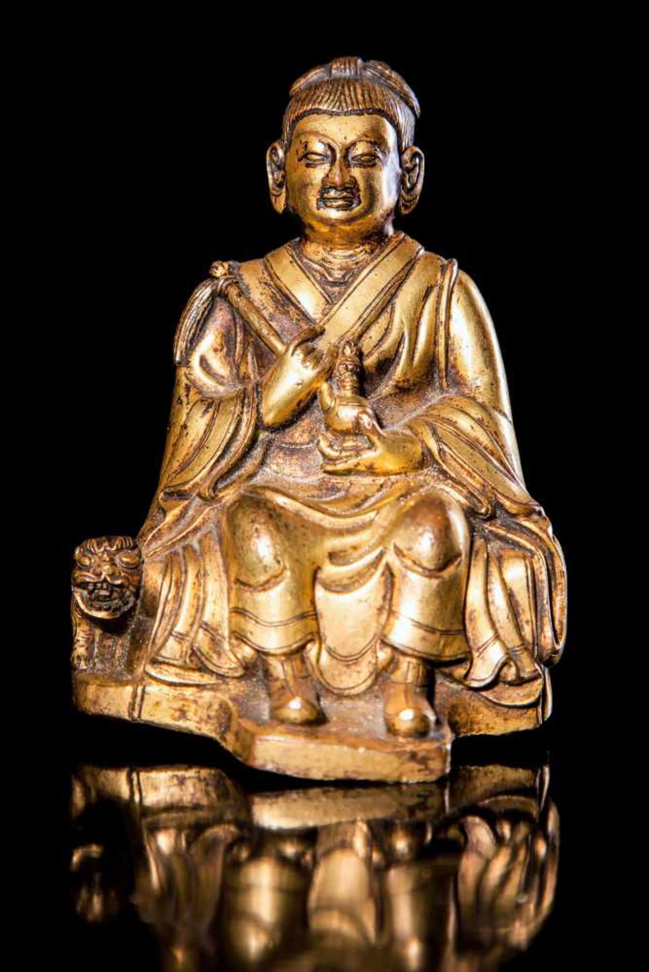 A Gilt Bronze Figure of Dharmatala.