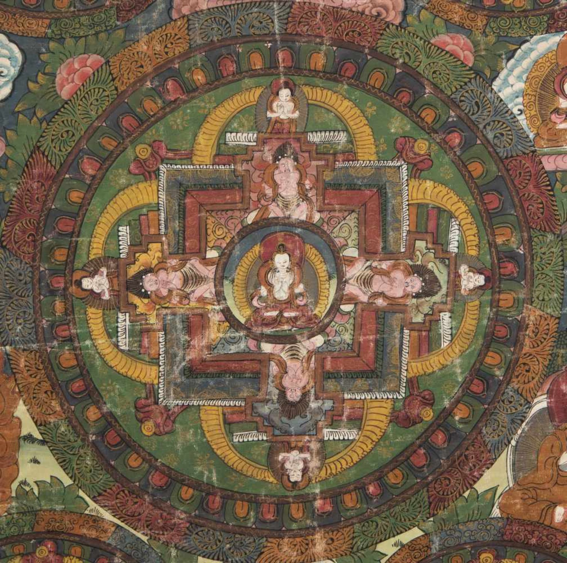 A Tibetan mandala thangka - Bild 2 aus 2