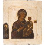 AN ICON SHOWING THE SMOLENSKAJA MOTHER OF GOD