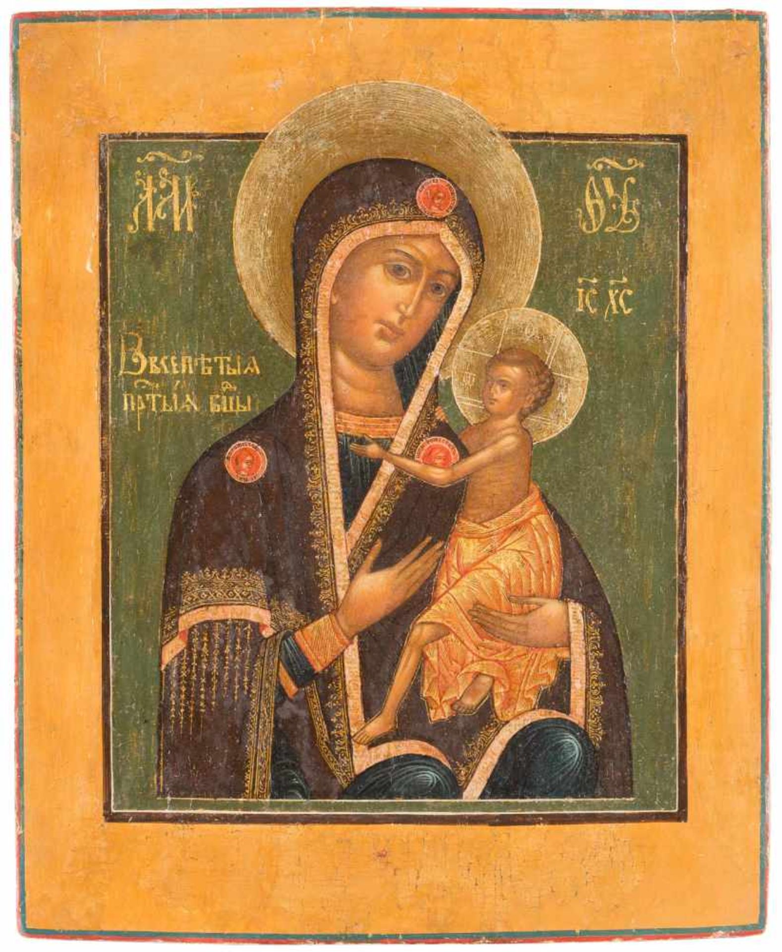 AN ICON SHOWING THE MOTHER OF GOD 'O VSEPYETAYA MATI' (O ALL-HYMNED MOTHER) - Bild 2 aus 3