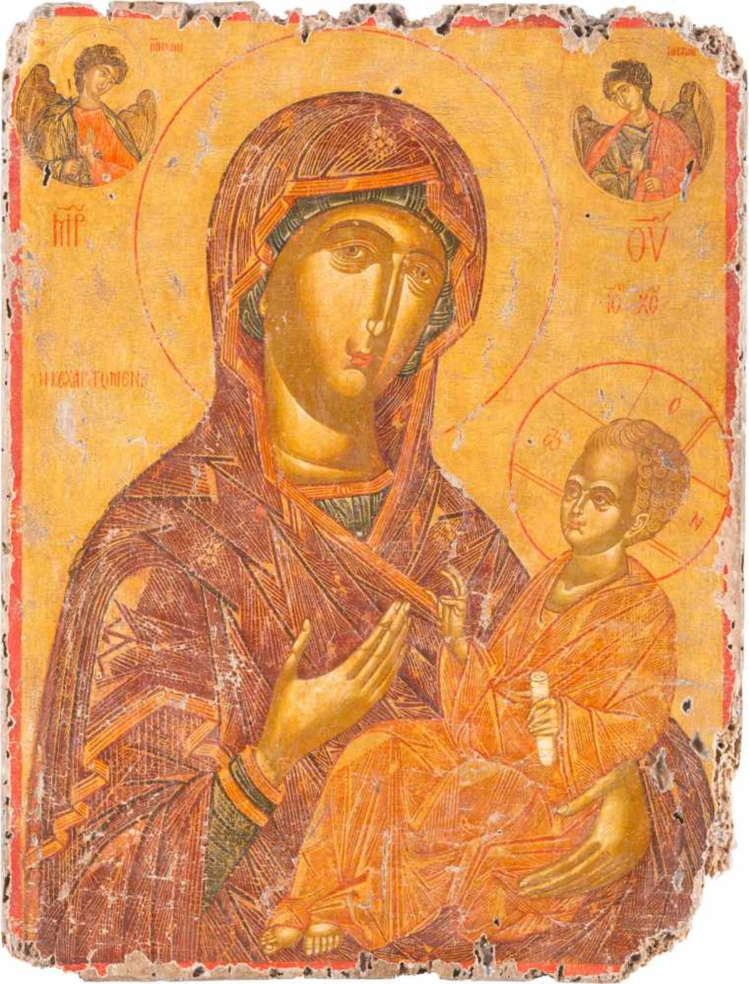 AN ICON SHOWING THE HODIGITRIA MOTHER OF GOD