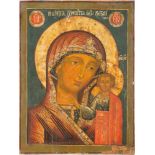 A MONUMENTAL ICON SHOWING THE MOTHER OF GOD OF KAZAN