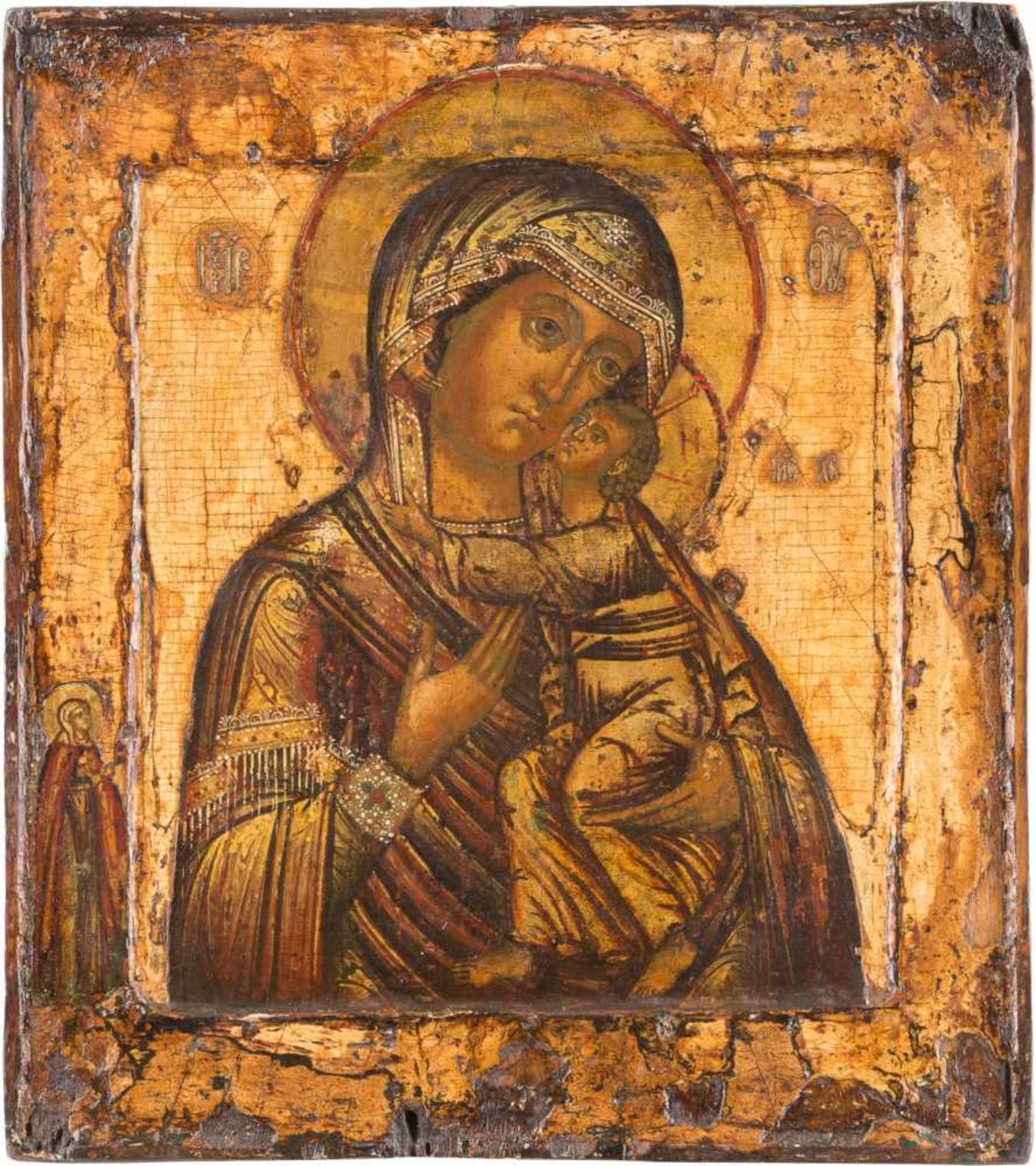AN ICON SHOWING THE TOLGSKAYA MOTHER OF GOD