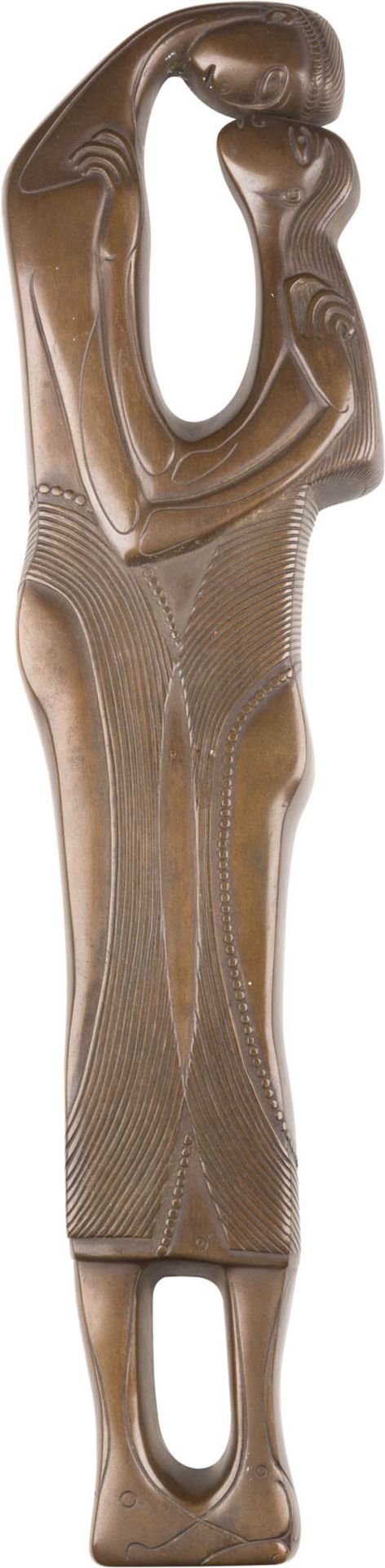 GERTRUD KORTENBACH1924 Solingen - 1960 ebendaDAS PAAR Bronze, braun patiniert. 38,5 x 9 x 2 cm.