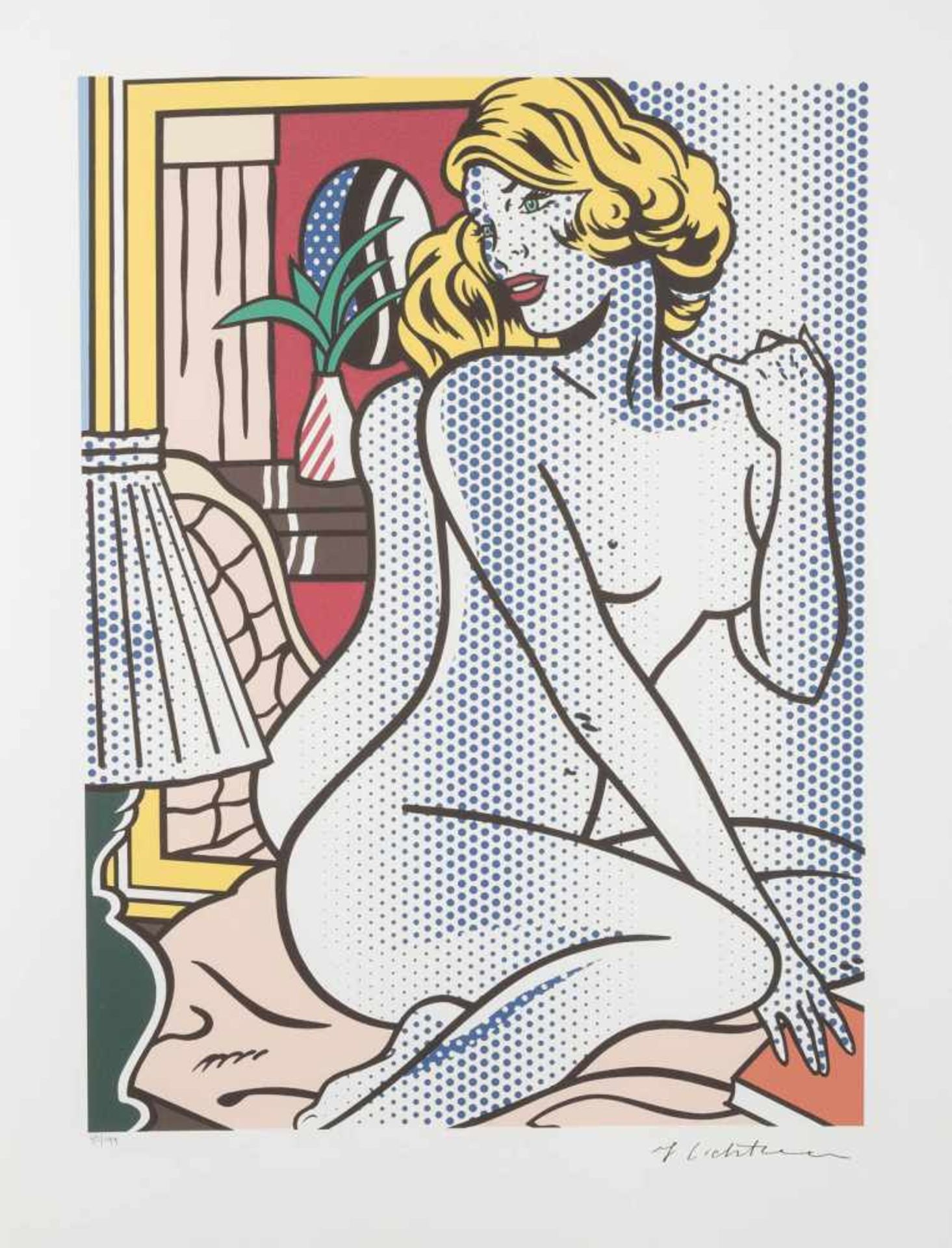 ROY LICHTENSTEIN (NACH)1923 New York - 1997 ebendaOHNE TITEL (SITTING NUDE) Farboffsetlithografie