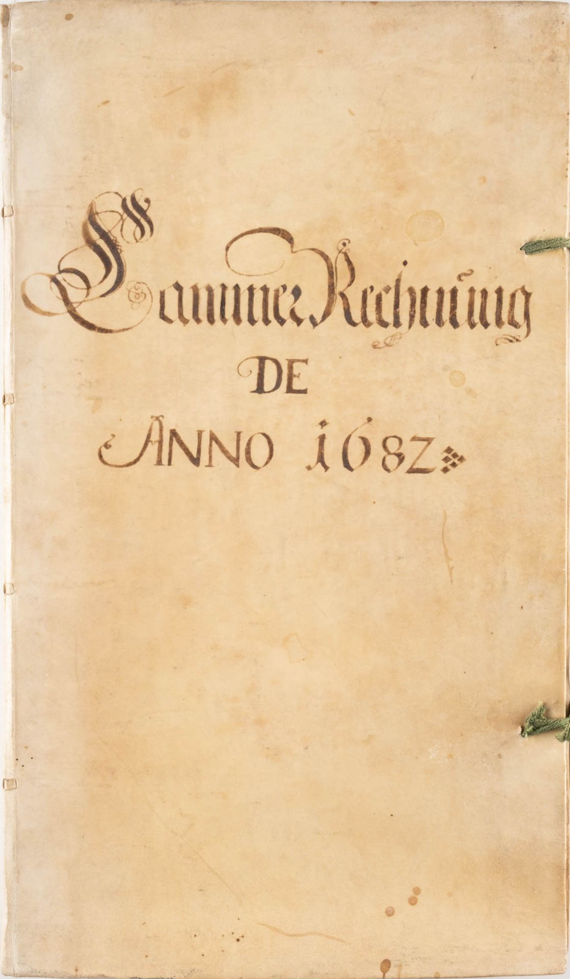 RECHNUNGSBUCH DES LANDGRAFEN ZU HESSEN ZUM JAHR 1682 Deutsch, dat. 20. Juni 1683 In Pergament - Image 2 of 3