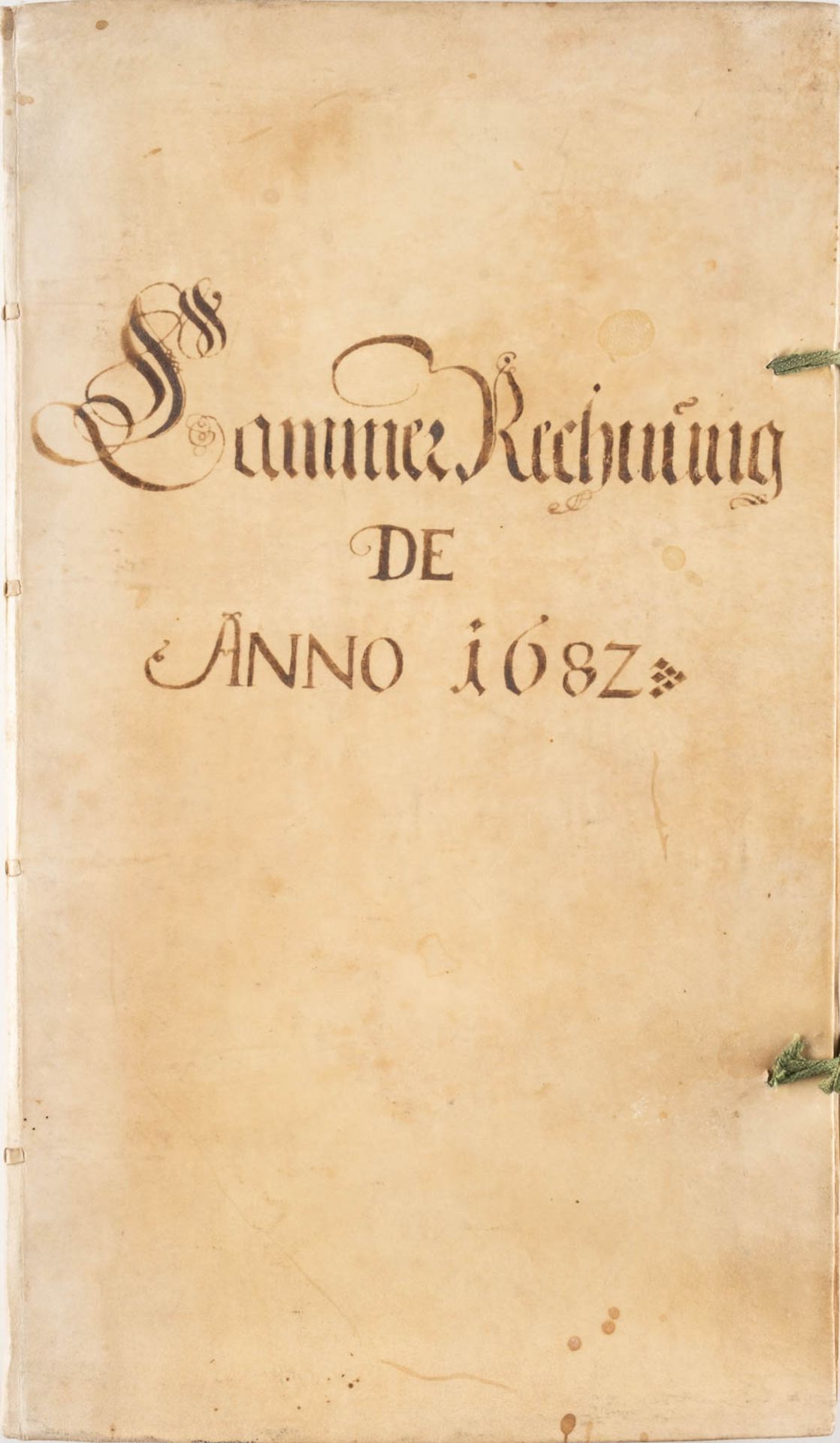 RECHNUNGSBUCH DES LANDGRAFEN ZU HESSEN ZUM JAHR 1682 Deutsch, dat. 20. Juni 1683 In Pergament - Bild 2 aus 3