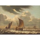 JACOB ADRIAENSZ BELLEVOIS (ATTR.)1621 Rotterdam - 1675 EbendaSEGELBOOTE VOR DER KÜSTE, AM HORIZONT