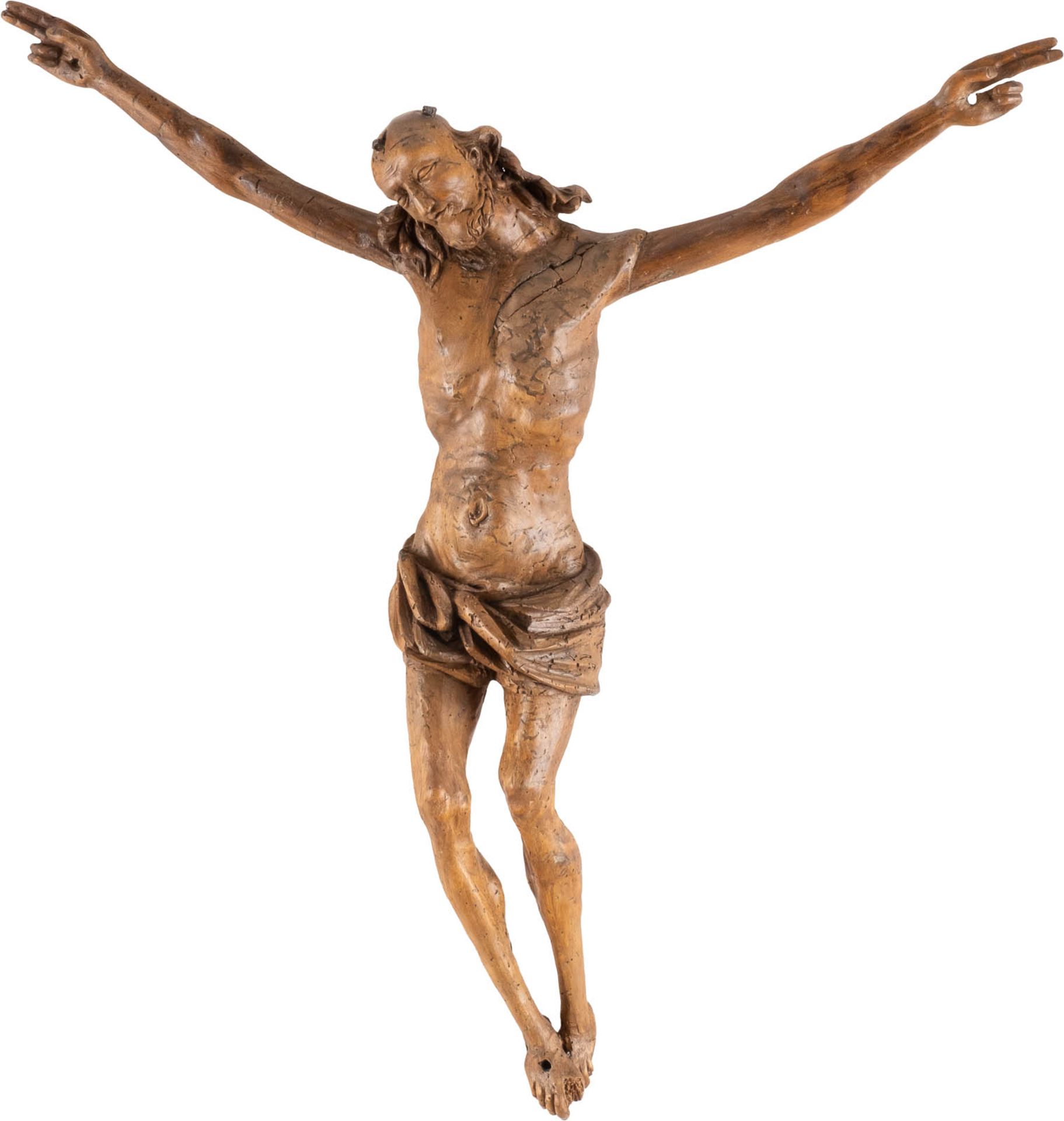 KORPUS CHRISTI Wohl Spanien, 16. Jh. Holz, plastisch geschnitzt. 71 cm x 68 cm. Detailreich