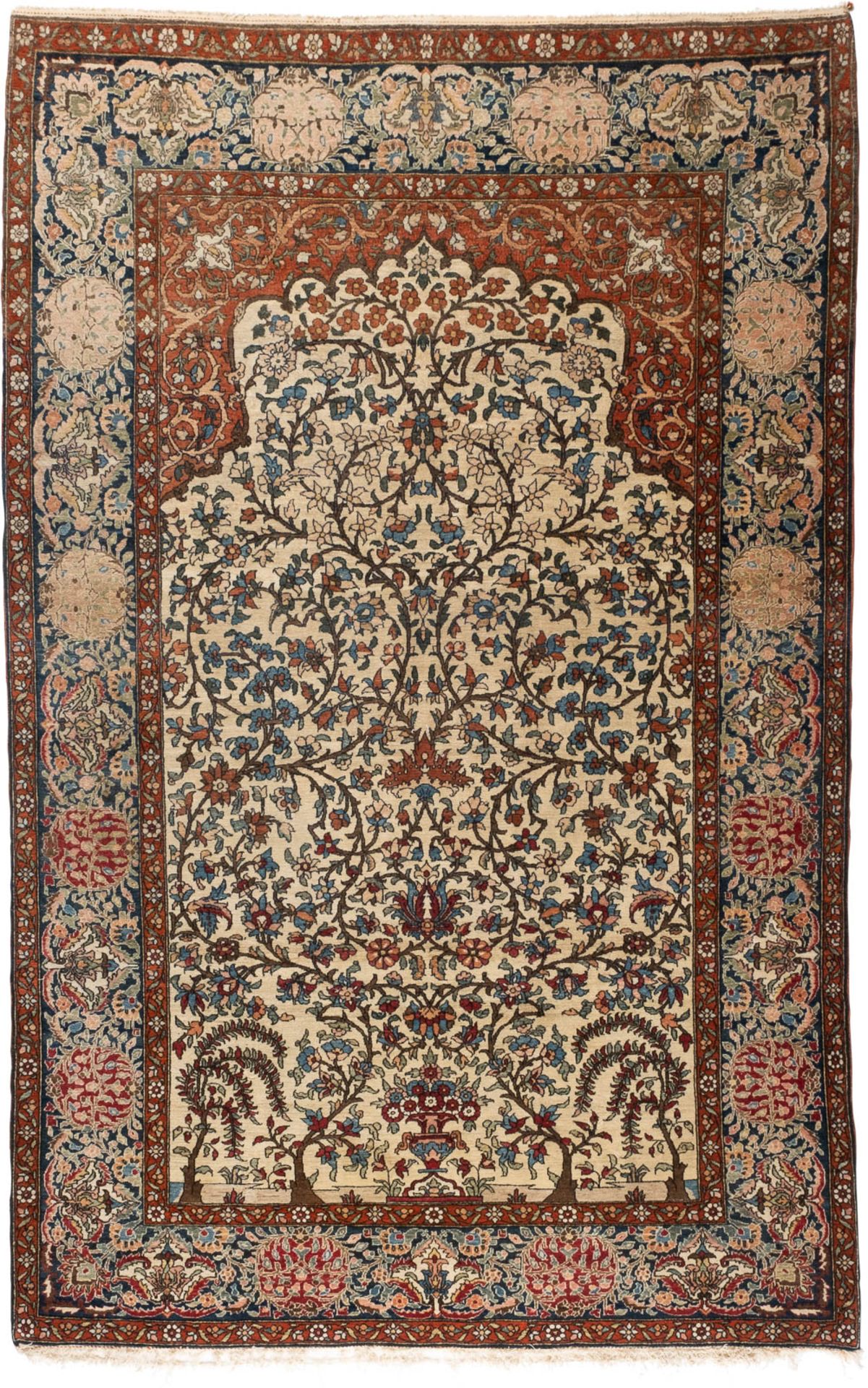 ISFAHAN Um 1910, Persien221 x 140 cm. Leichte Gebrauchsspuren.