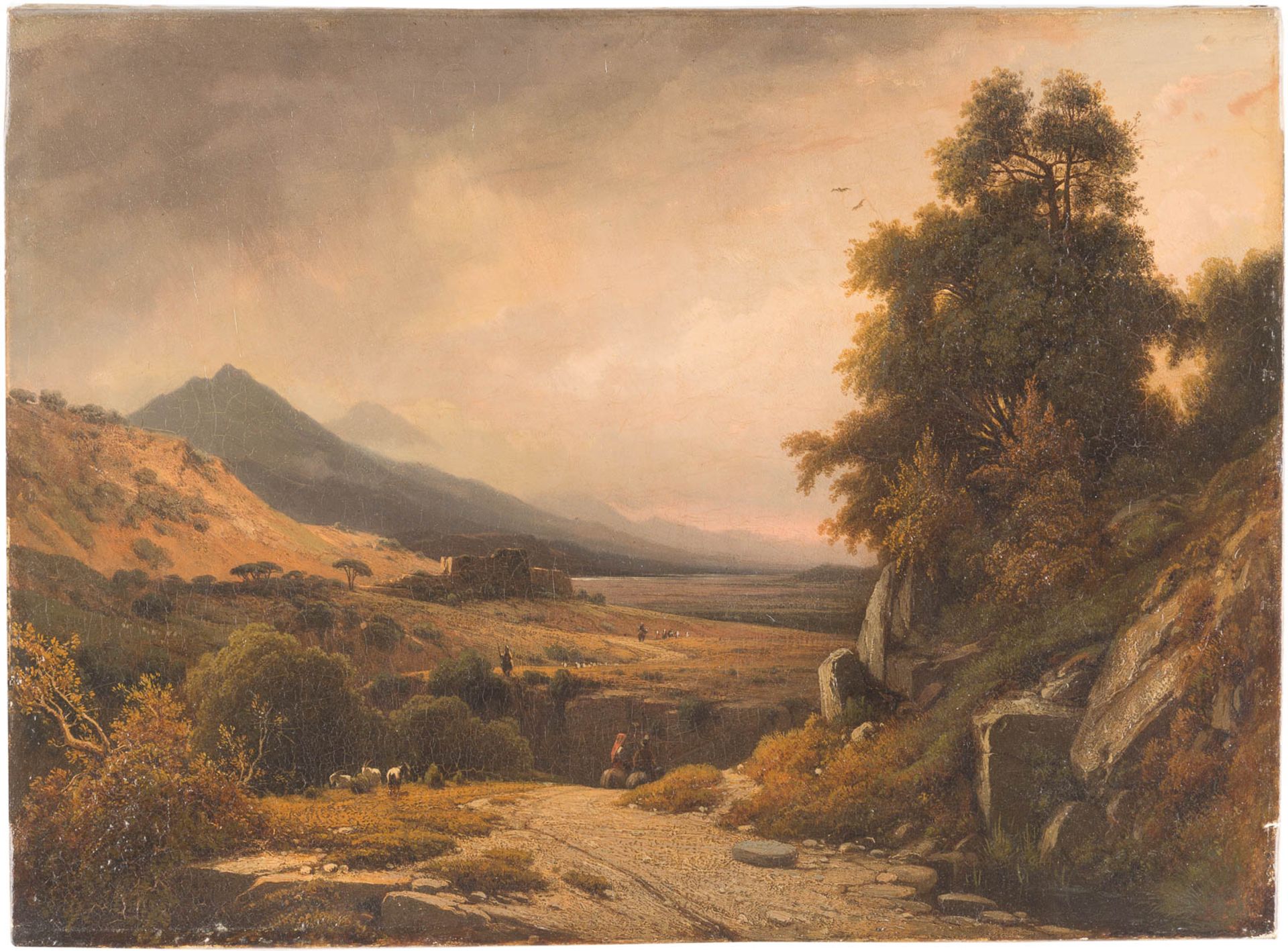 LOUIS AUGUSTE LAPITO1803 Joinville-le-Pont - 1874 Boulogne-BillancourtItalienische Landschaft mit - Bild 2 aus 2