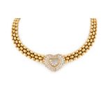 COLLIER 'CHOPARD - HAPPY DIAMONDS' Gelbgold. L. 39 cm, Ges.-Gew. ca. 114,9 g. Gest. 18 K,