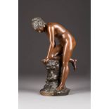 ANTONIO GIOVANNI LANZIROTTI1839 Palermo - 1911 Neapel (?)'La Source' Bronze, braun patiniert. H.