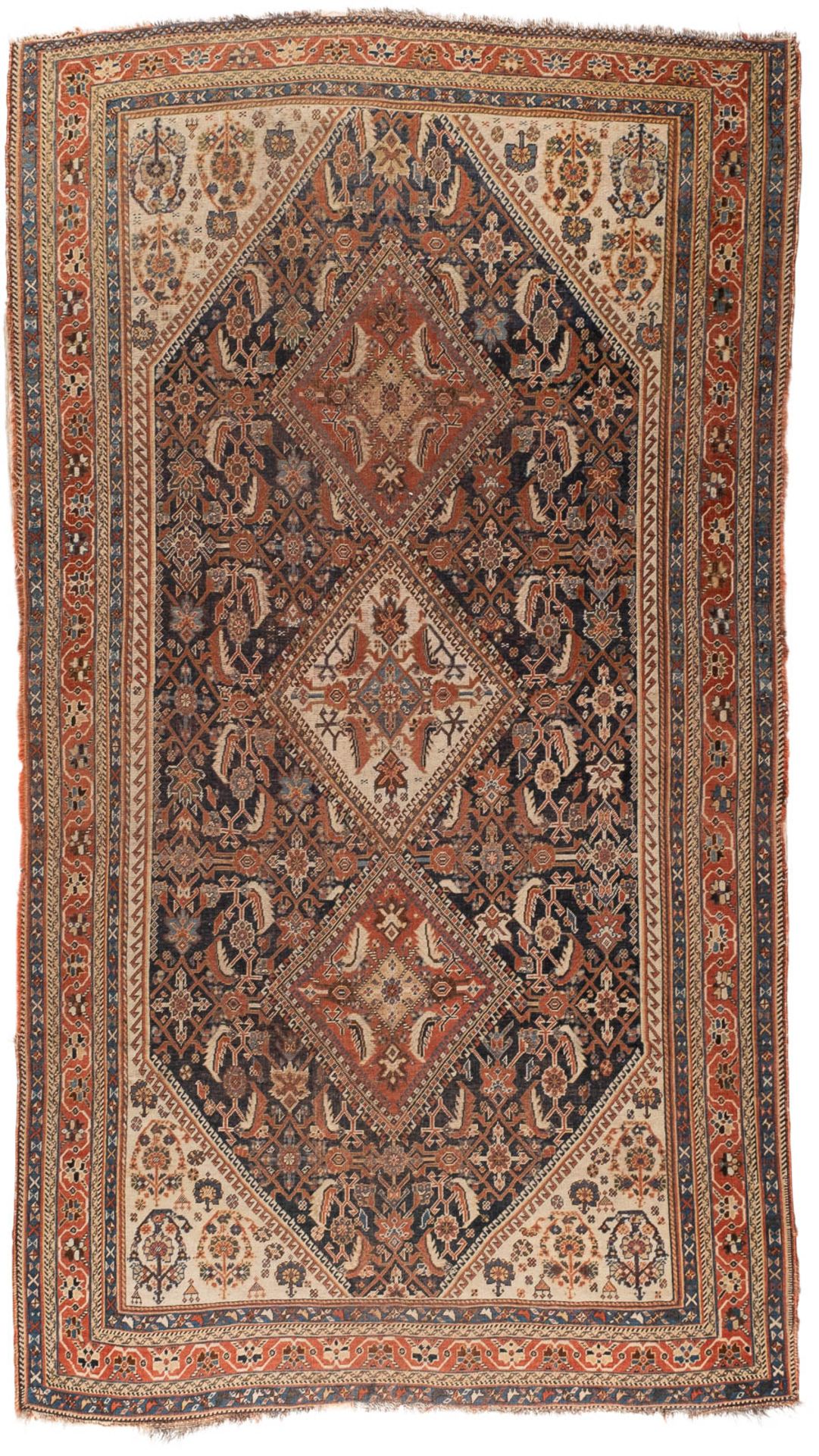 GASHKAI Ende 19. Jh., Persien238 x 130 cm. Gebracuhsspuren.