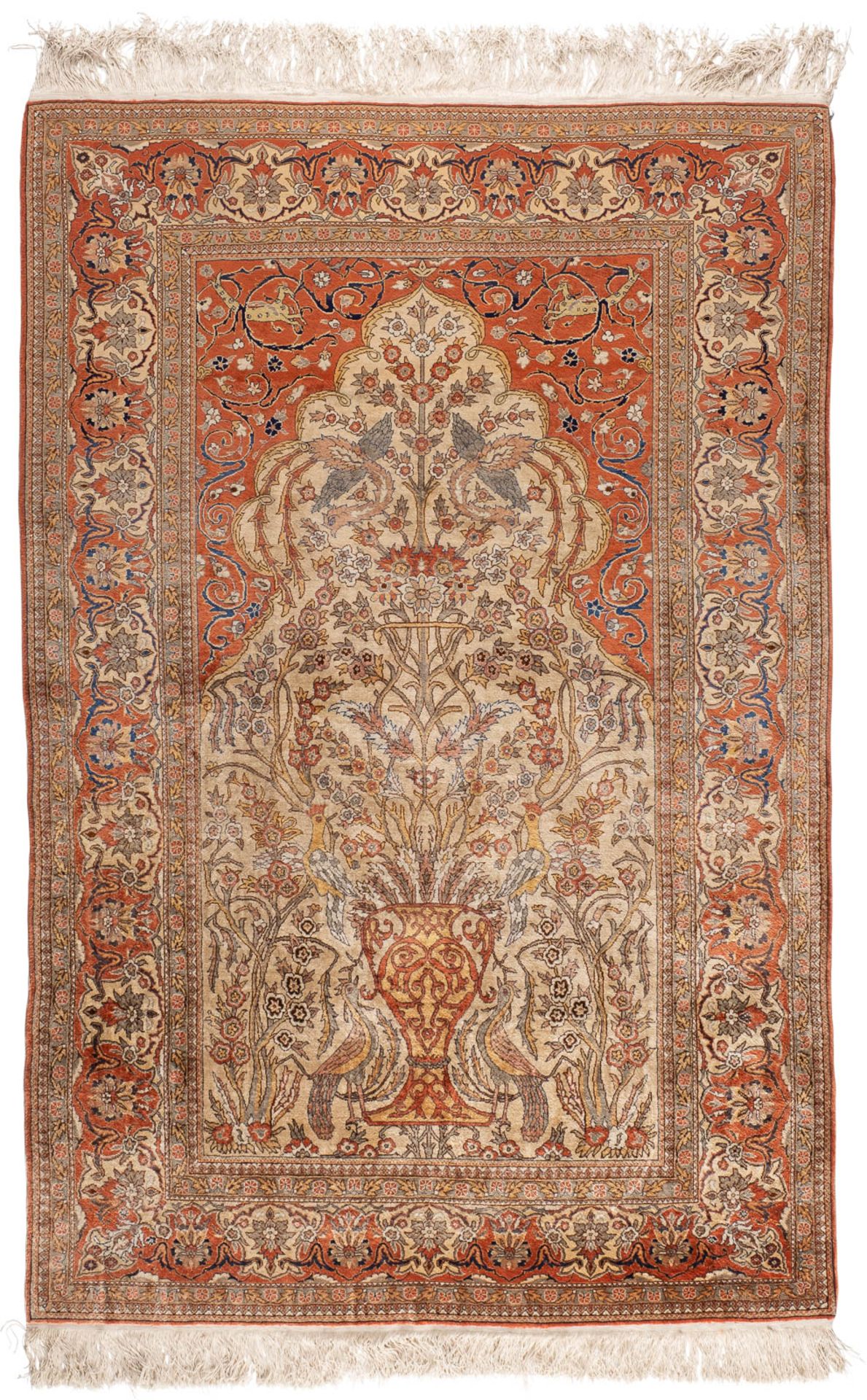 KAYSERI SEIDE Türkei, 2. Hälfte 20. Jh.193 x 127,5 cm. Minimale Gebrauchsspuren.