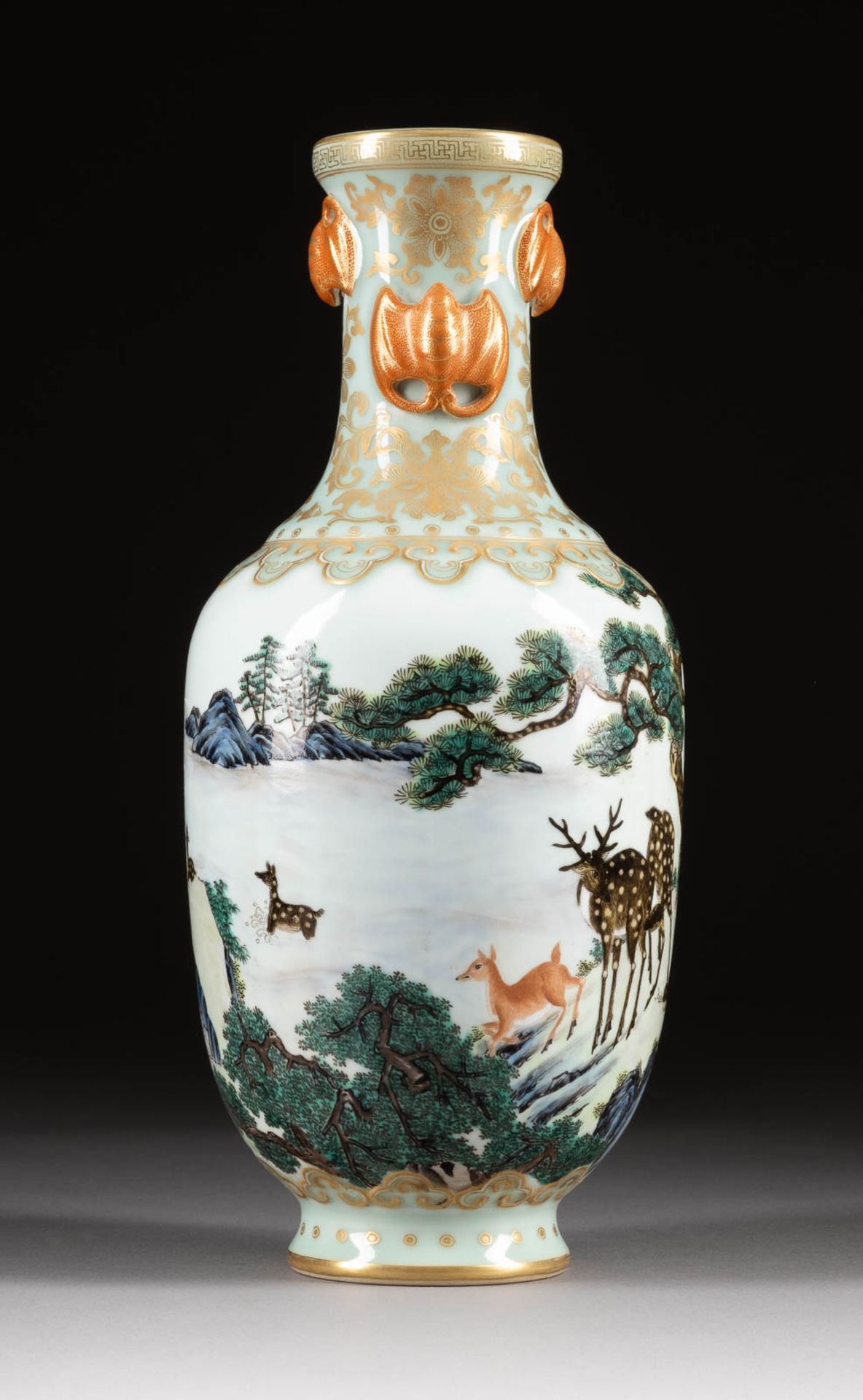 VASE MIT DEKOR VON HIRSCHEN - Image 2 of 3