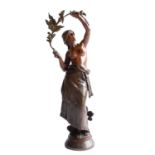 Auguste Moreau (1834 ~ 1917) French Art Nouveau bronze of a Gypsy Dancer