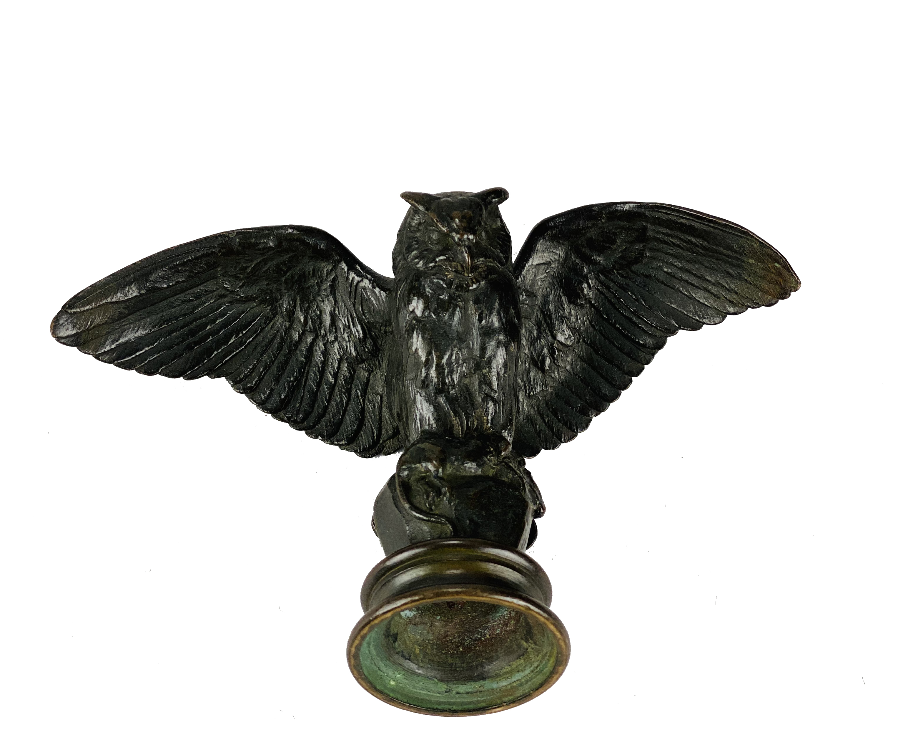 Antoine L Barye (1796 ~ 1875) French animaliers bronze of an Owl. Signed Barye. Circa 1880 - - Image 2 of 6