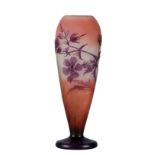 Emile Gallé (1846 ~ 1904) French Art Nouveau Cameo Glass Vase.