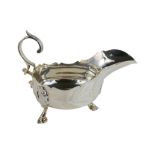 Sterling Silver Sauce Boat, Martin Hall & Co. 282 grammes. Hallmark Sheffield 1895