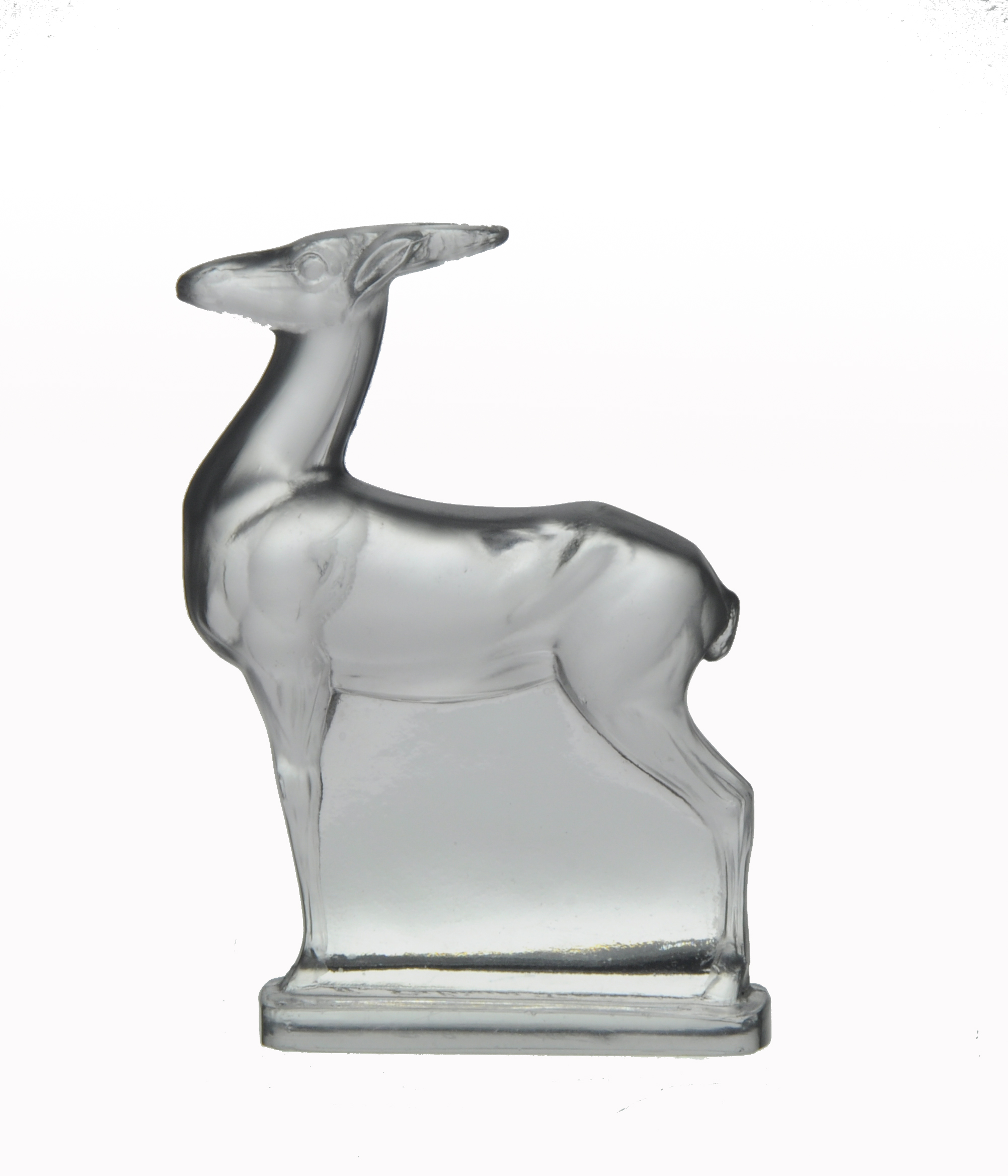 Rene Lalique (1860 ~ 1945) Antelope, the frosted and clear glass paperweight of a standing antelope. - Image 2 of 3