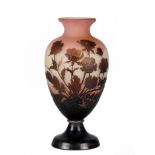 Emile Gallé (1846 ~ 1904) French Art Nouveau Cameo Glass Vase.