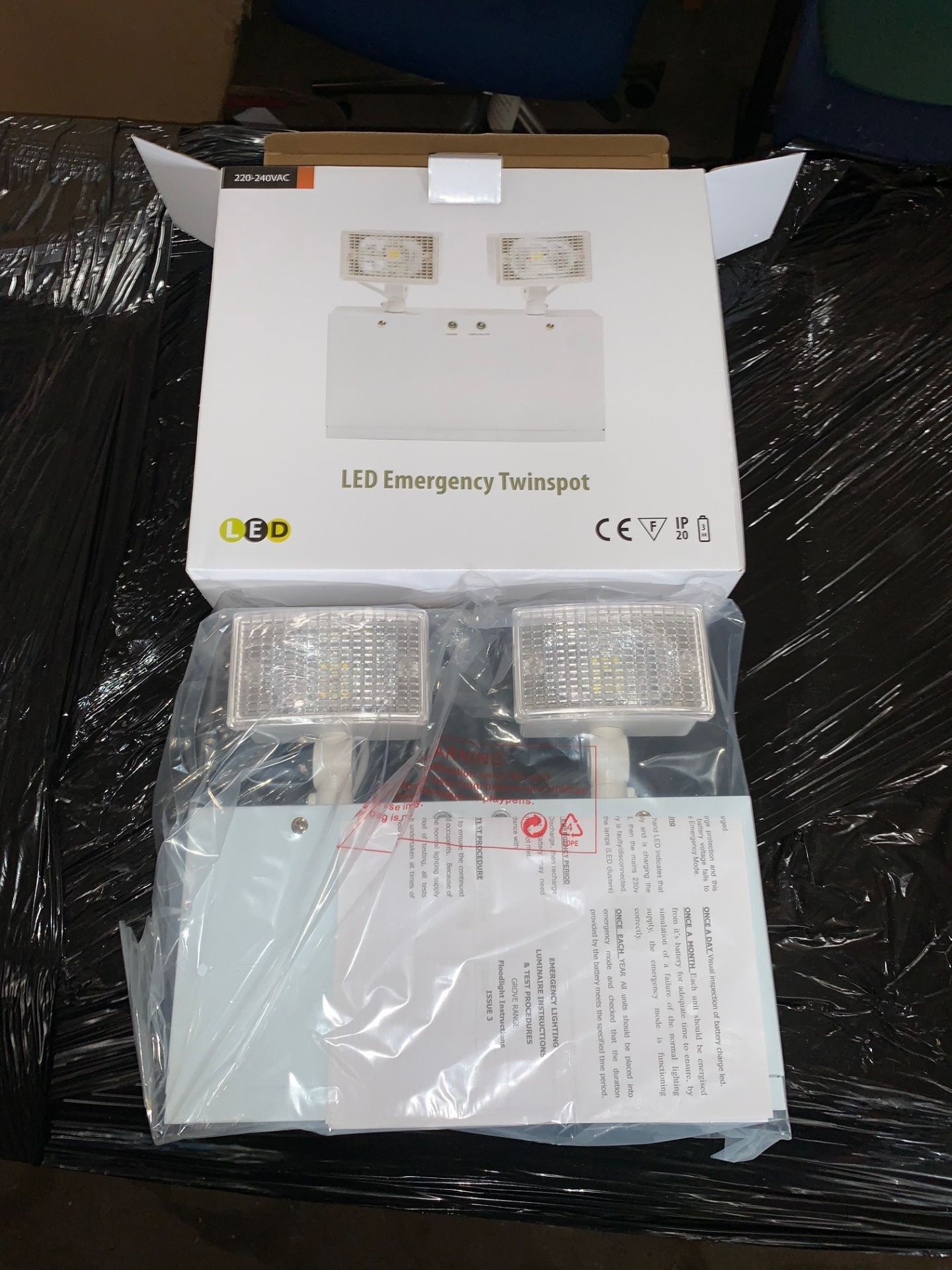 Channel LED Emergency Twinspot 220-240VAC - Product Code GR/NM3/LED/2