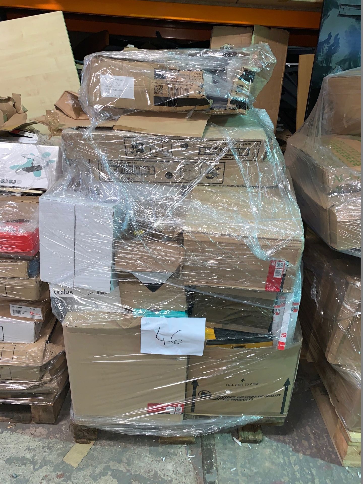 1 x Pallet of Mixed Stock/Stationery Including Envelopes, Wireless Keyboards, Box Files, Archive