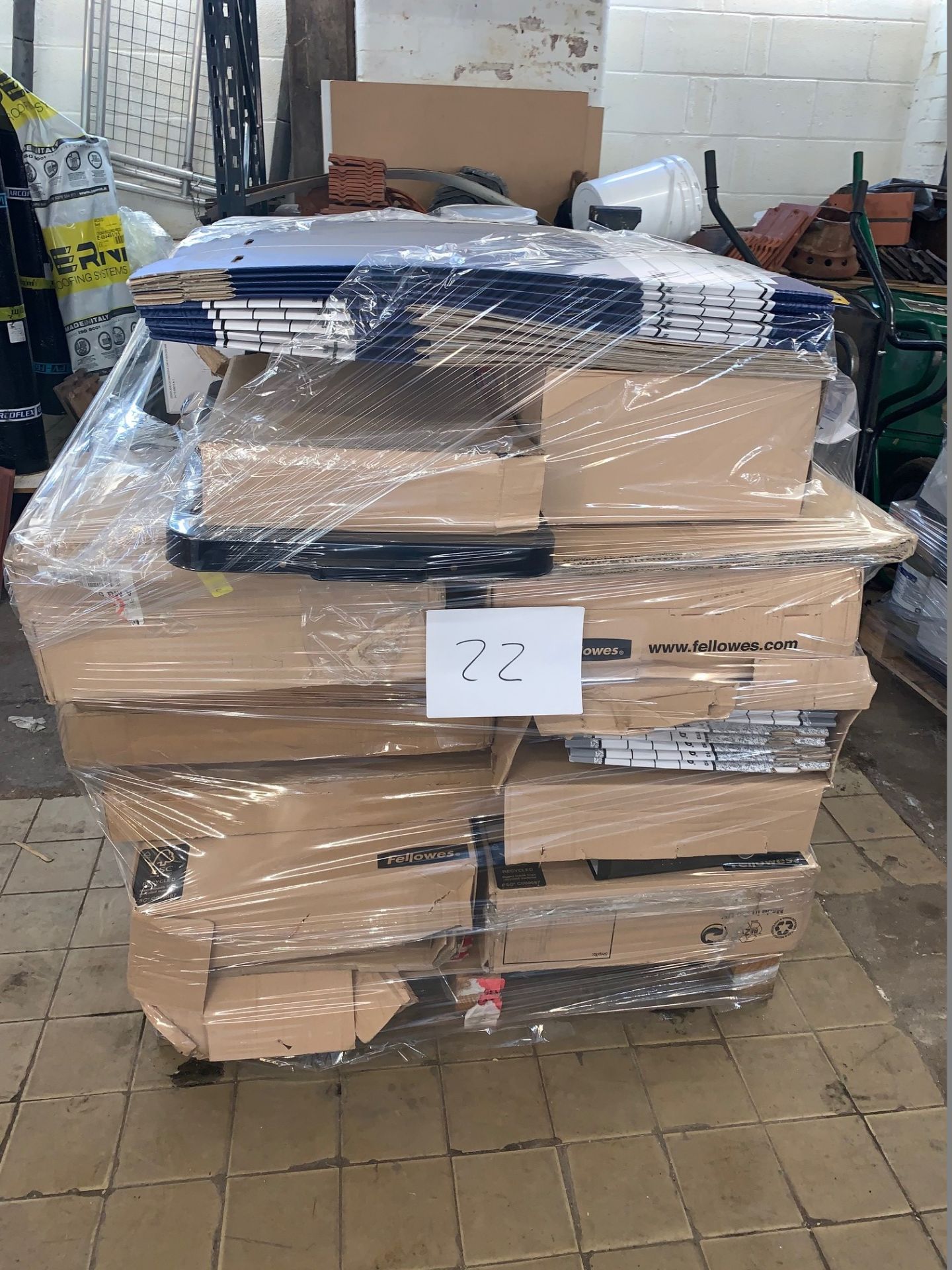 1 x Pallet of Mixed Stock/Stationery Including Bankers Boxes, Lever Arch Files, Wall Planners,