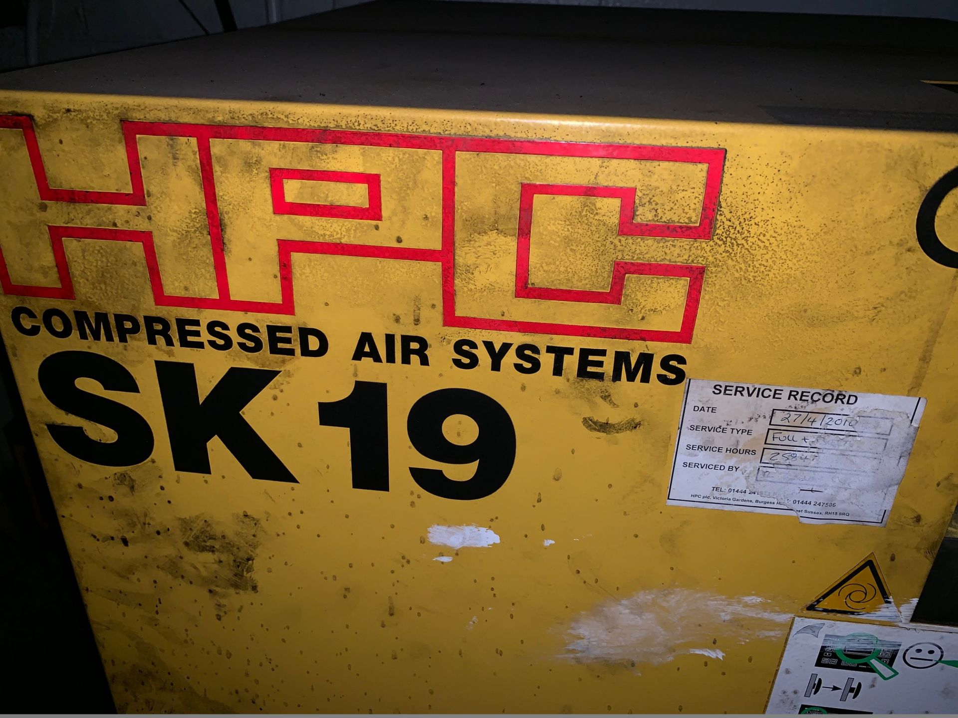HPC SK19 Rotary Screw Air Compressor - Image 4 of 6