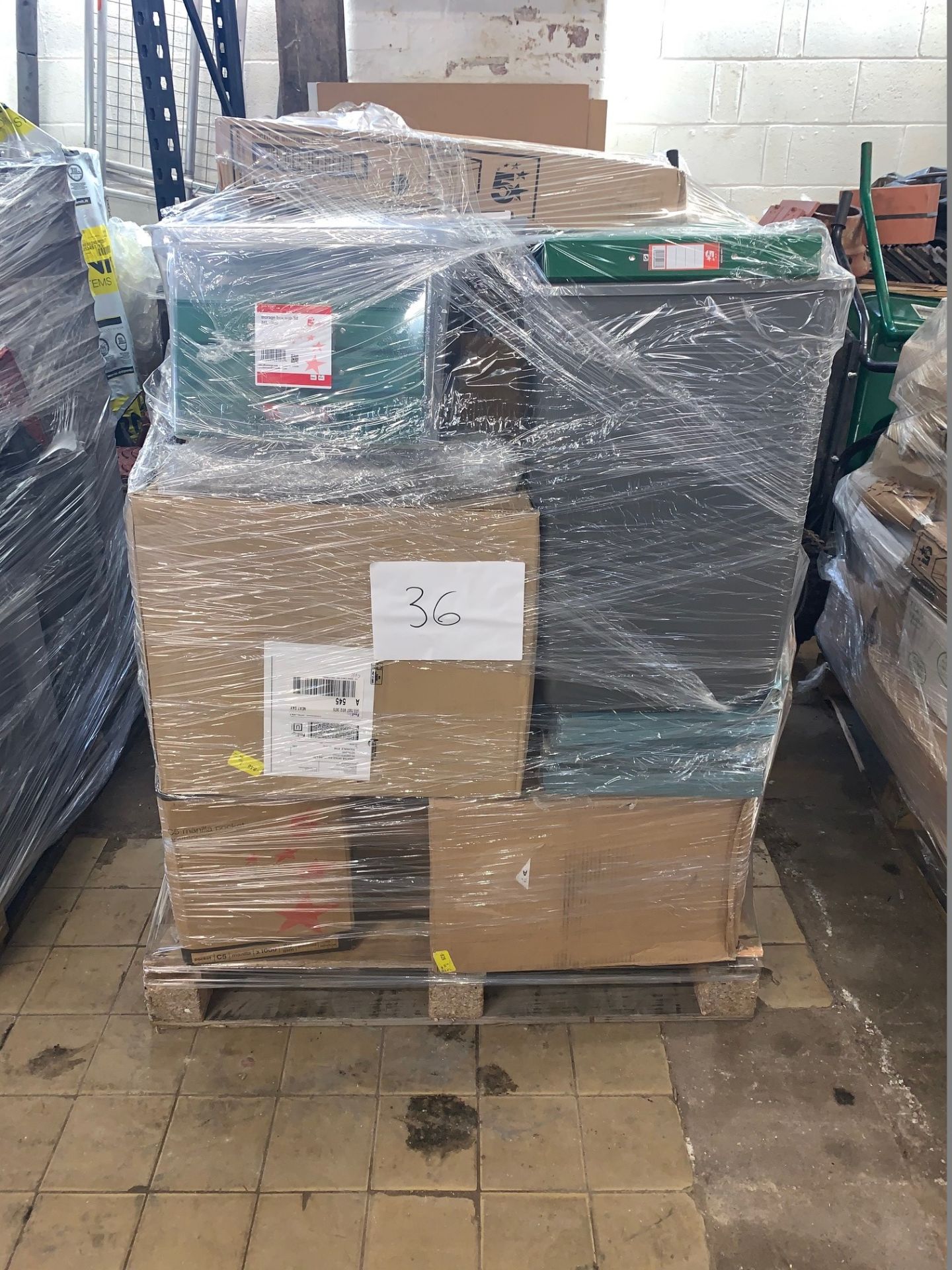 1 x Pallet of Mixed Stock/Stationery Including Archive Boxes, Envelopes, Document Wallets, Lever