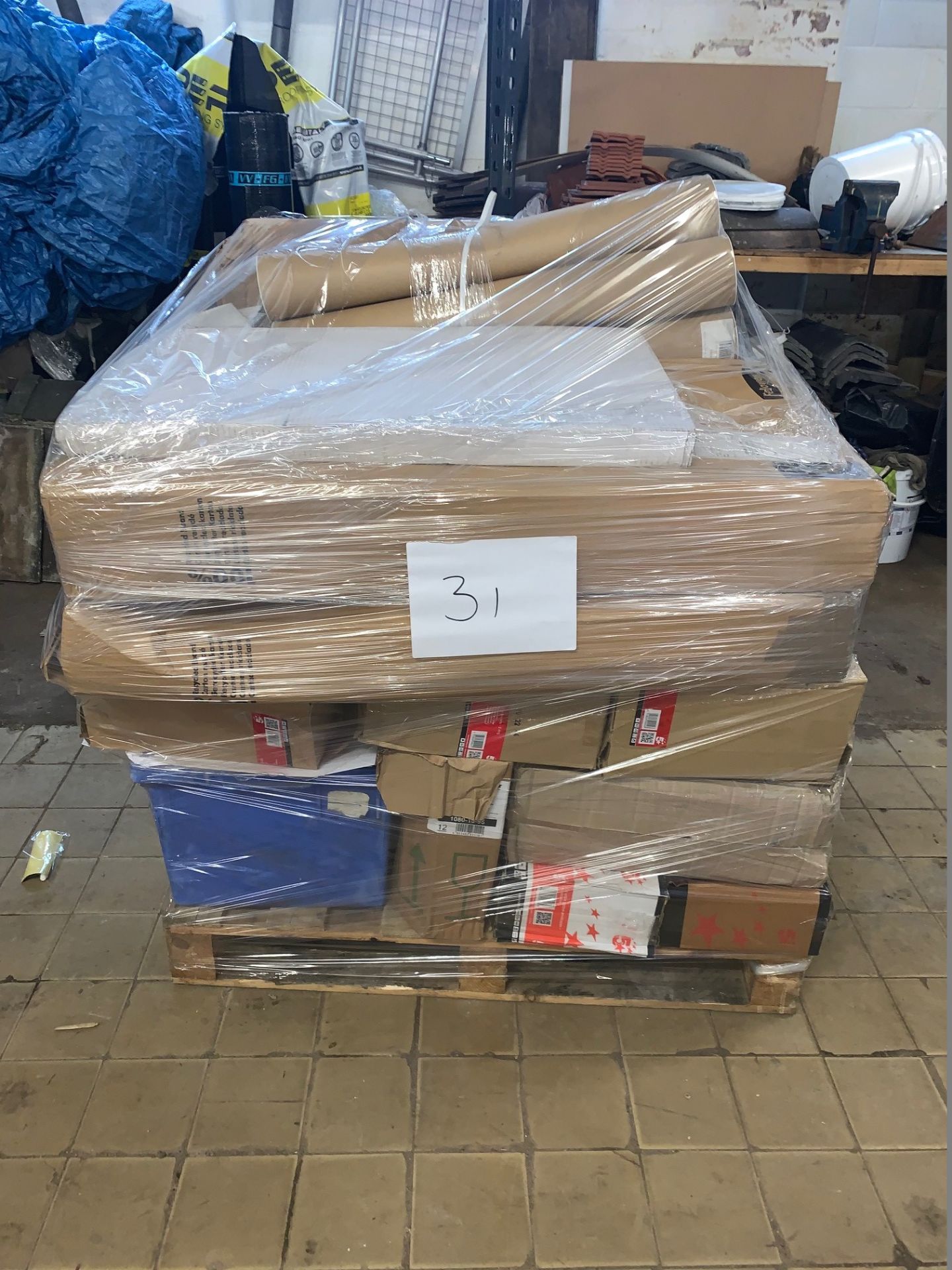 1 x Pallet of Mixed Stock/Stationery Including Postal Tubes, Bankers Boxes, Lever Arch Files,