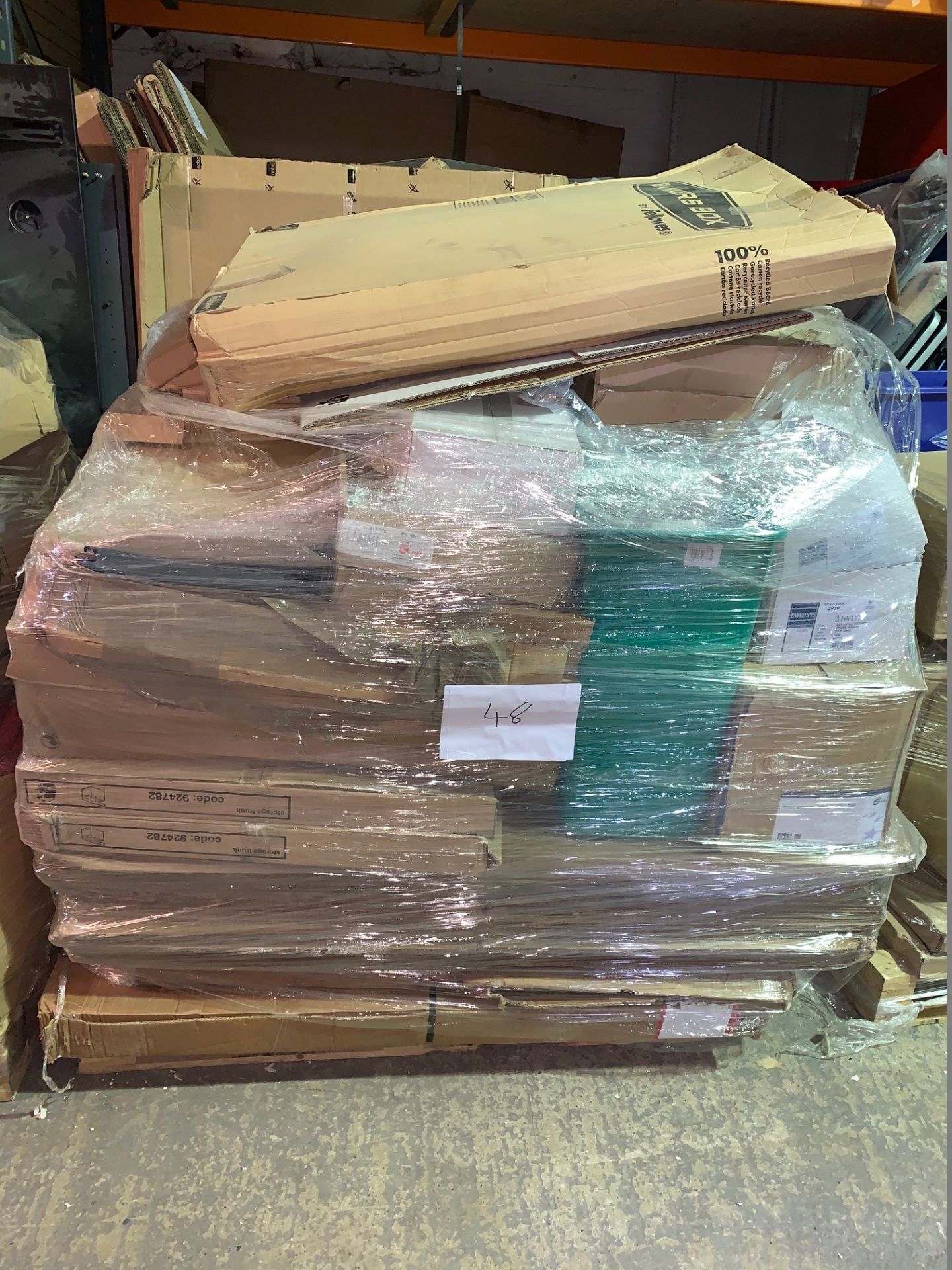 1 x Pallet of Mixed Stock/Stationery Including Whiteboards, Noticeboards, Bankers Boxes,