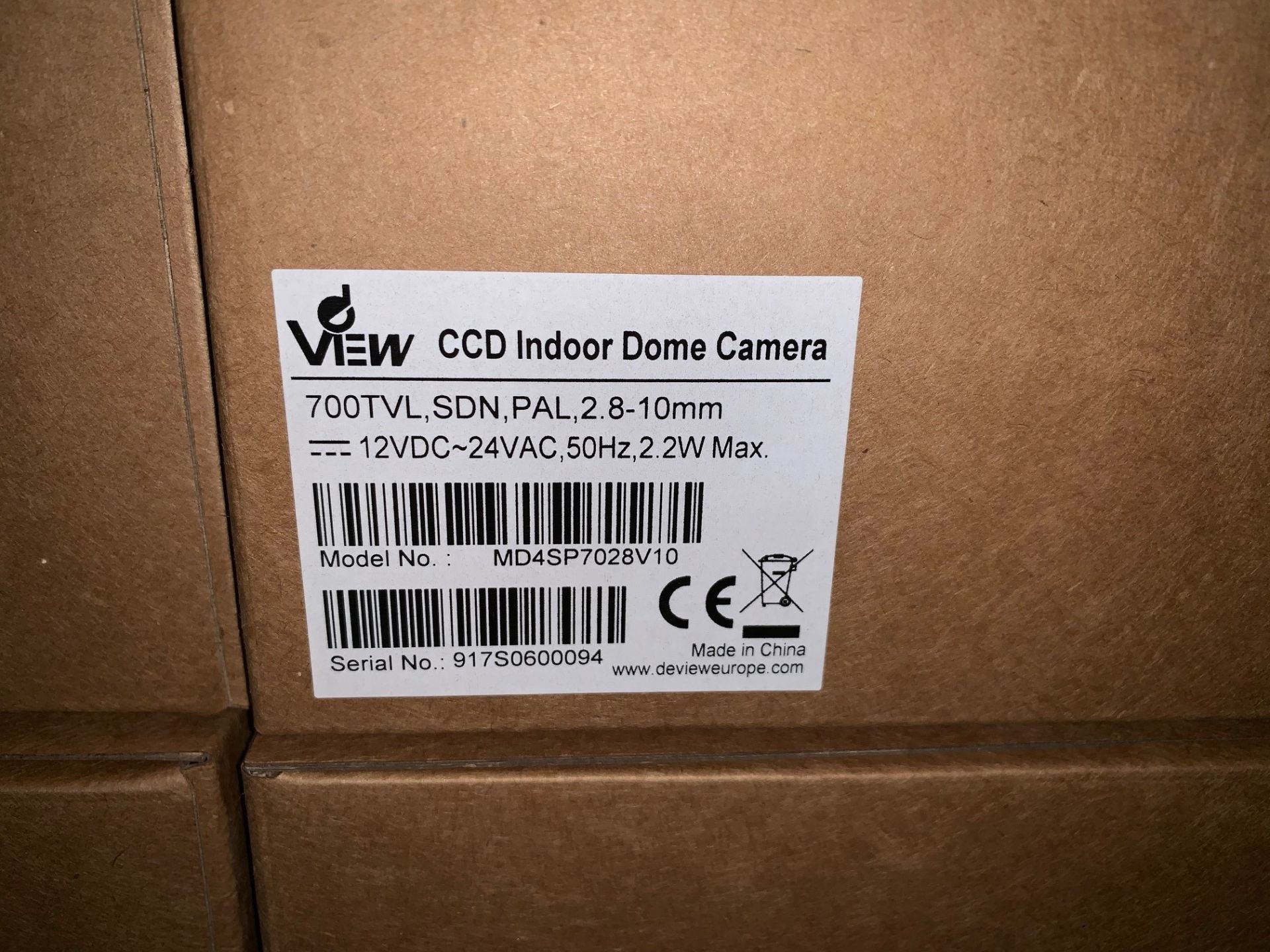 4 x dView CCD Indoor Dome Cameras - 700TVL, SDN, PAL, 2.8-10mm - Model MD4SP7028V10 (Brand New & - Image 2 of 3