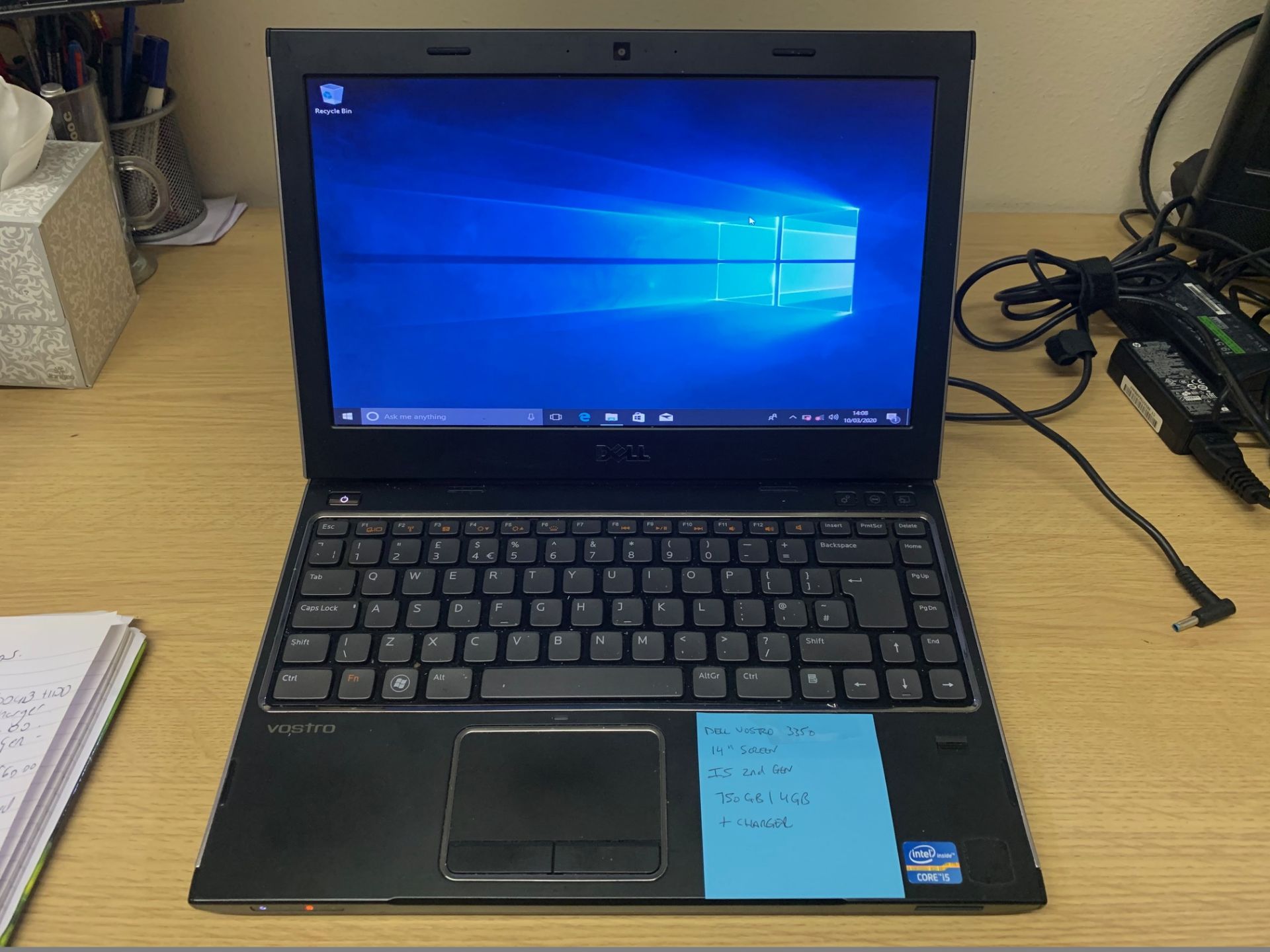 Dell Vostro 3350 Laptop - i5 2nd Generation, 750GB Hard Drive, 4GB RAM, 14" Screen, Loaded With