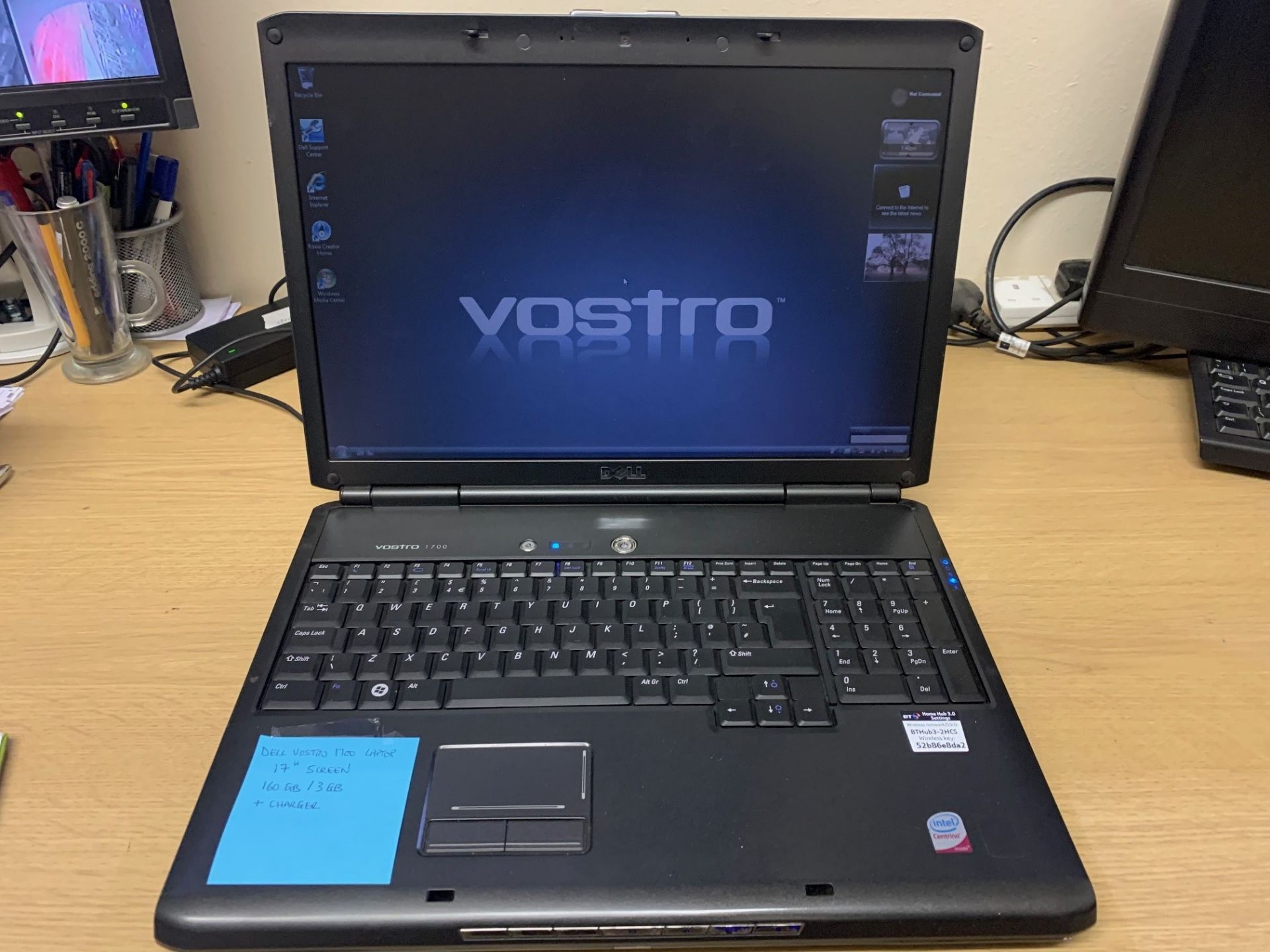 Dell Vostro 1700 Laptop - 160GB Hard Drive, 3GB RAM, 17" Screen, Windows Vista & Charger