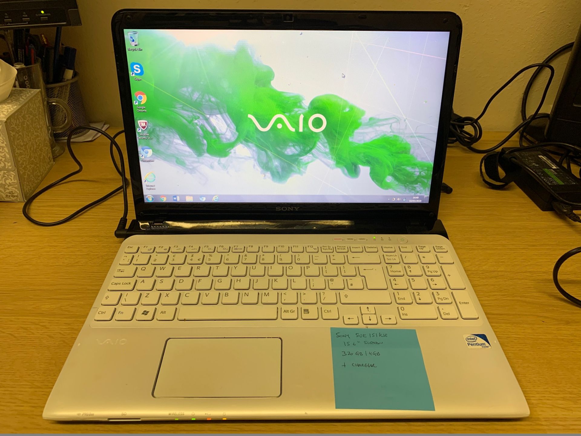 Sony Vaio SVE151 KSE Laptop - 320GB Hard Drive, 4GB RAM, 15.6" Screen, Loaded With Windows 7 &