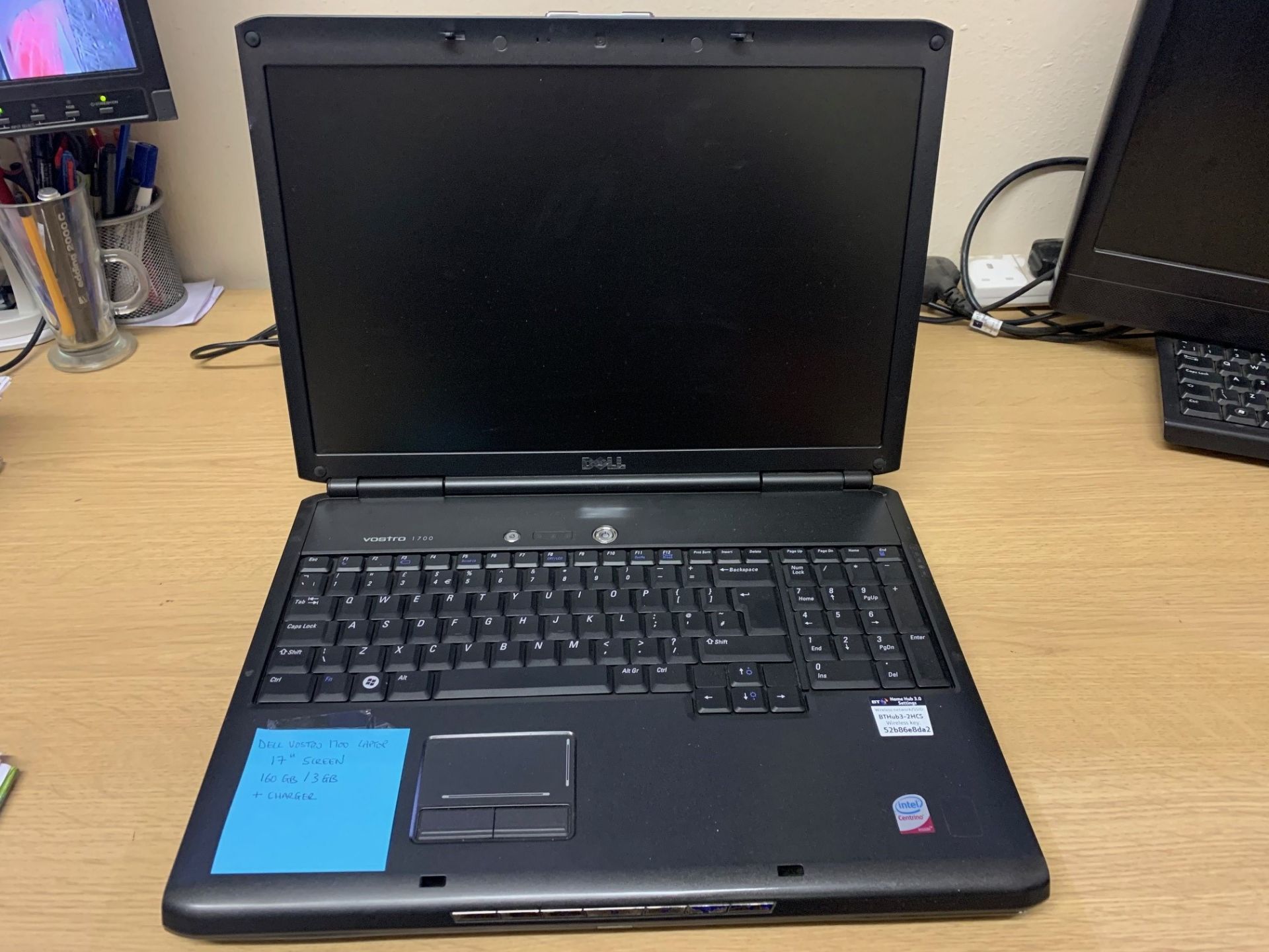 Dell Vostro 1700 Laptop - 160GB Hard Drive, 3GB RAM, 17" Screen, Windows Vista & Charger - Image 2 of 3