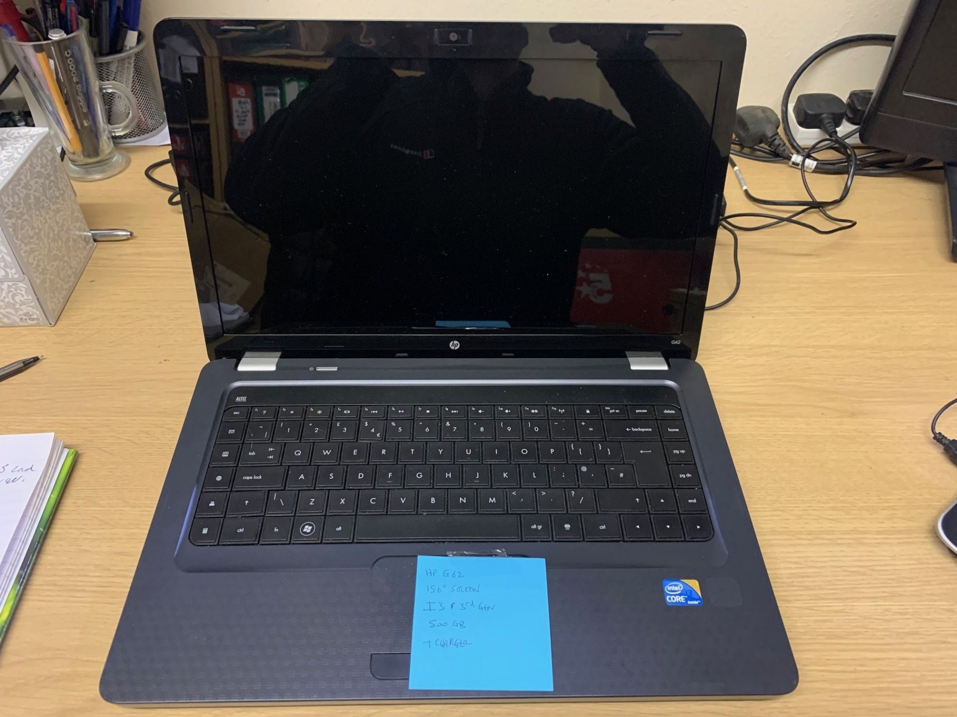 HP G62 Laptop - i3 3rd Generation, 500GB Hard Drive, 15.6" Screen, Windows 10 & Charger - Image 2 of 4