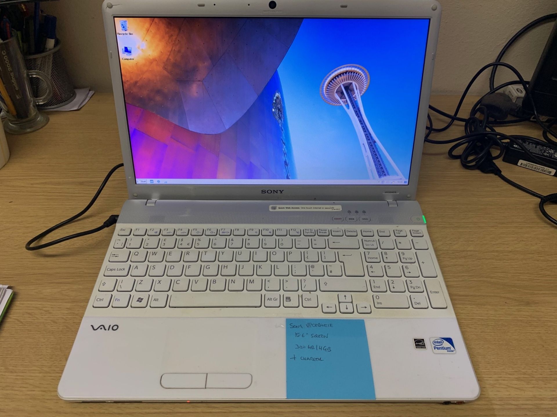 Sony Vaio VPCEB4E1E Laptop - 320GB Hard Drive, 4GB RAM, 15.6" Screen, Loaded With Windows 7 &