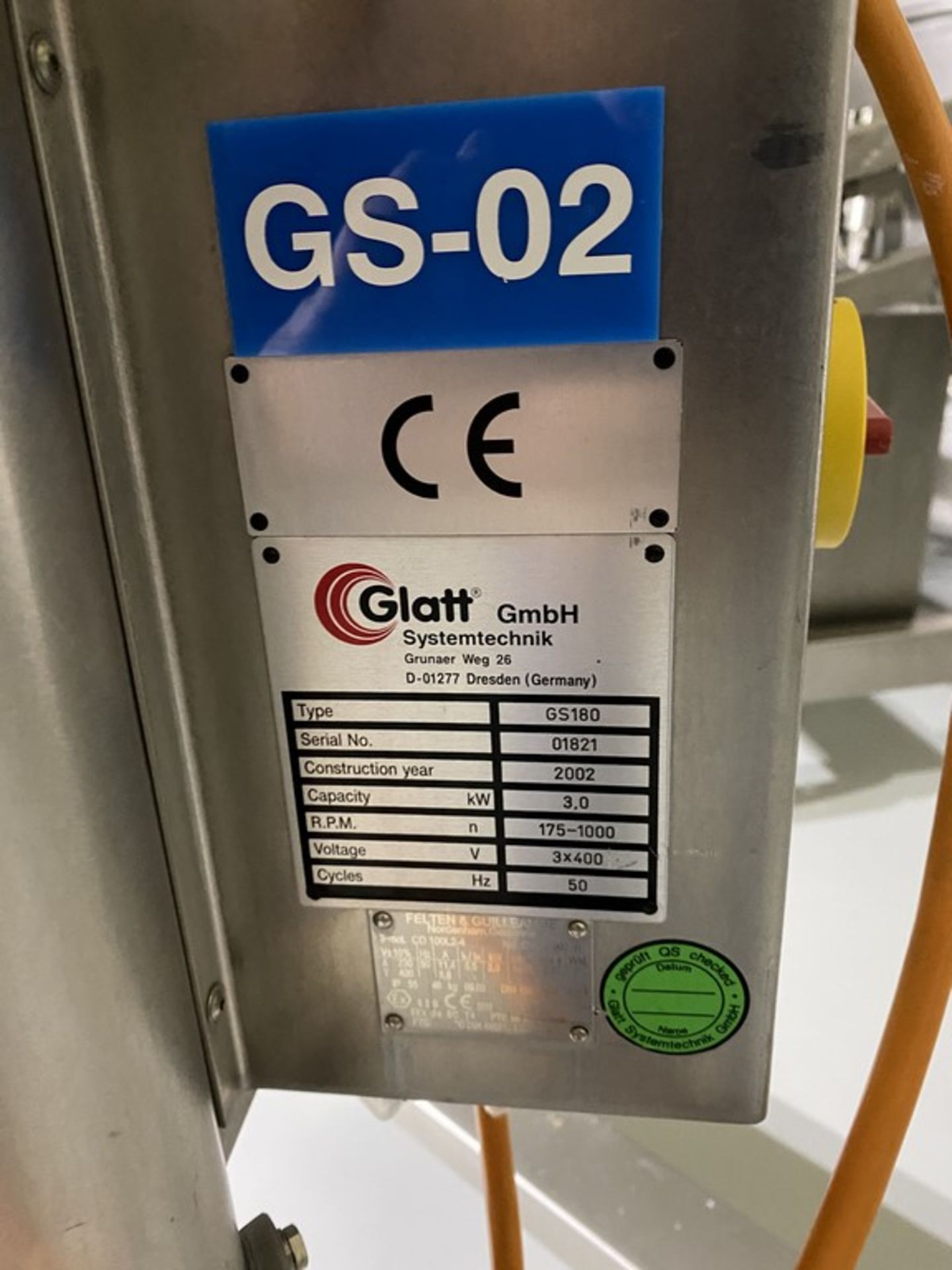 Glatt GS 180 Rotor Mill - Image 7 of 9