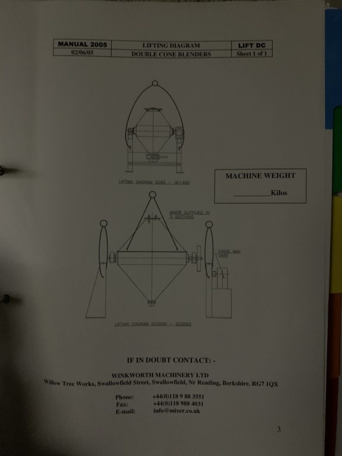 Winkworth DC-140 Double Cone Blender - Image 6 of 9