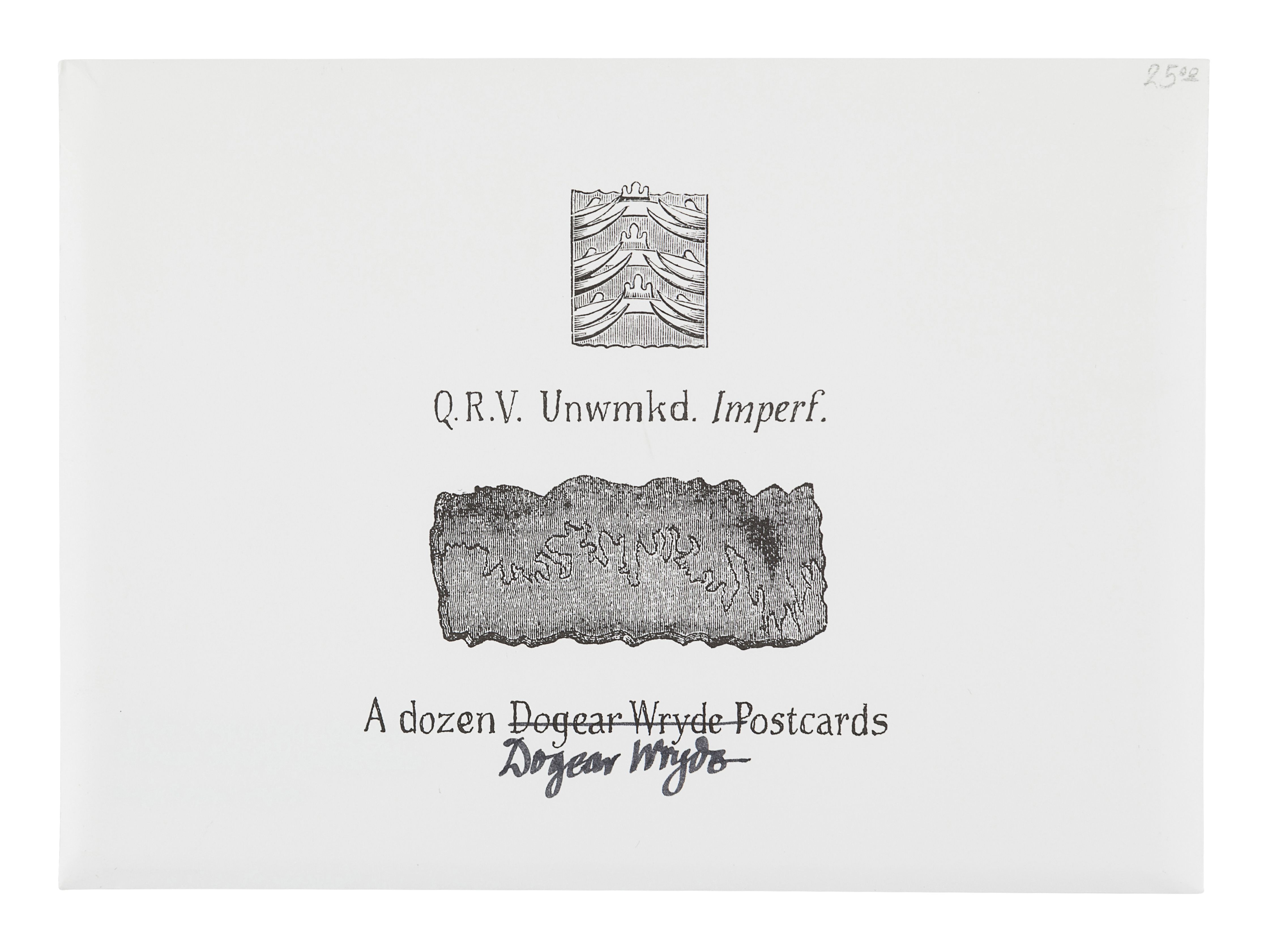 GOREY, Edward (1925-2000). Dogear Wryde Postcards. Q. R. V. Hikuptah. -- Q. R. V. Unwmkd. Imperf. N. - Image 3 of 4