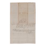 WARD, Artemas. Partly printed document accomplished in manuscript signed on verso ( "Artemas Ward").