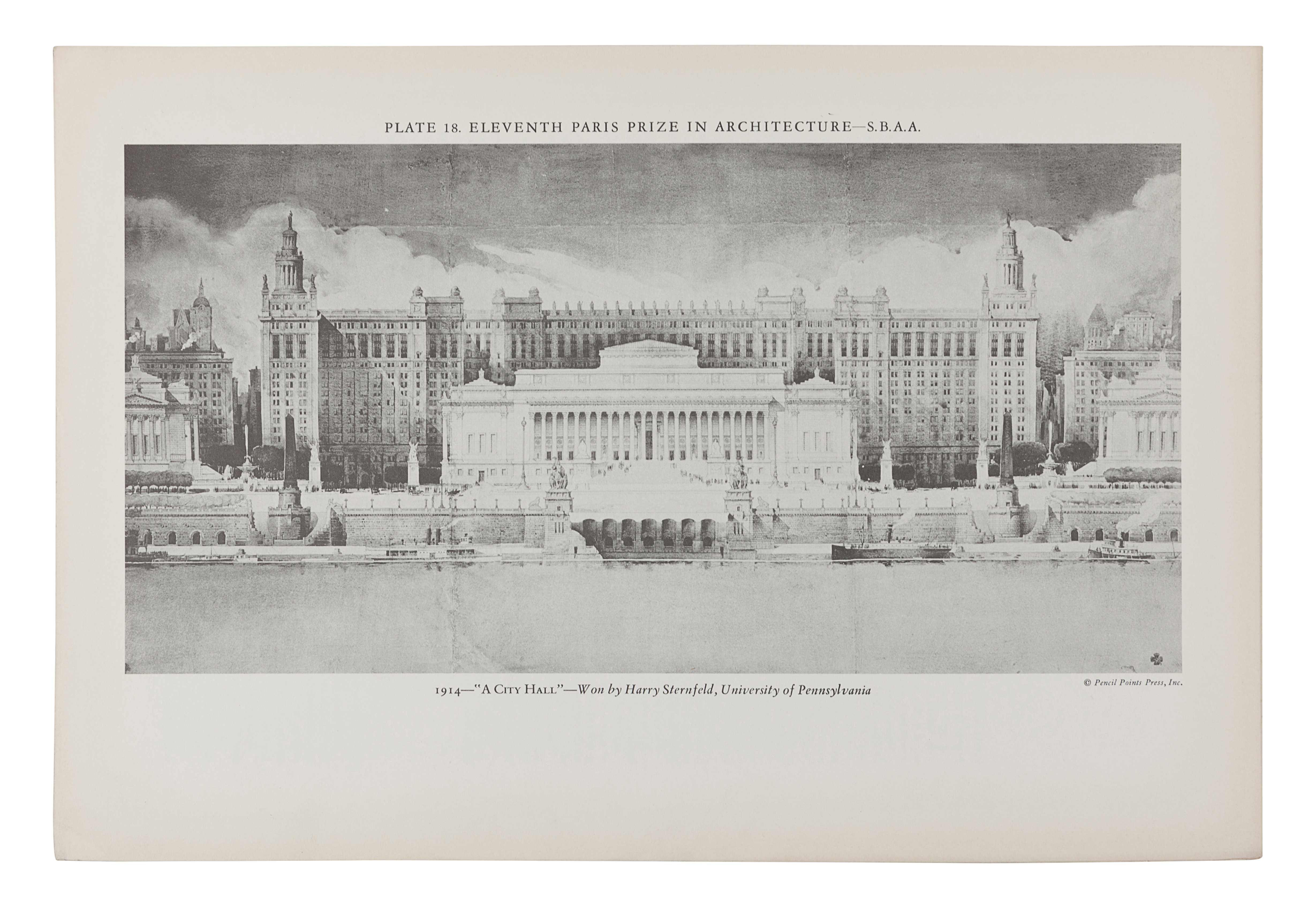 [ARCHITECTURE & DESIGN]. -- SOCIETY OF BEAUX-ARTS ARCHITECTS.   Winning Designs 1904-1927. Paris Pri