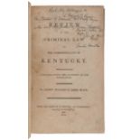 [KENTUCKY--JURISPRUDENCE]. A group of 4 works, comprising: