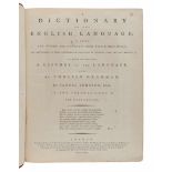 JOHNSON, Samuel (1709-1784). A Dictionary of the English Language. London: for J. F. and C. Rivingto