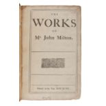 MILTON, John (1608-1674).   The Works. London: n.p., 1697.