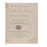 HUME, David (1711-1776).   Essays and Treatises on Various Subjects...A new edition. London: A. Mill