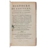 FILSON, John (ca 1747-1788). Histoire de Kentucke, Nouvelle Colonie a l'oueste de la Virginie. Paris